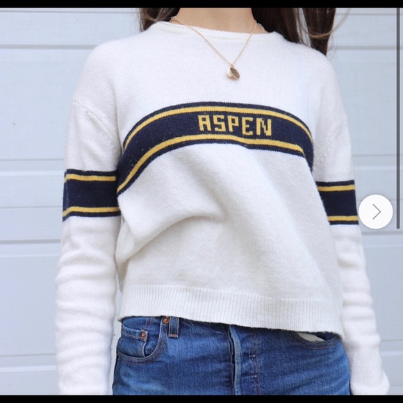 Brandy Melville Sweaters - RARE •brandy melville aspen white sweater